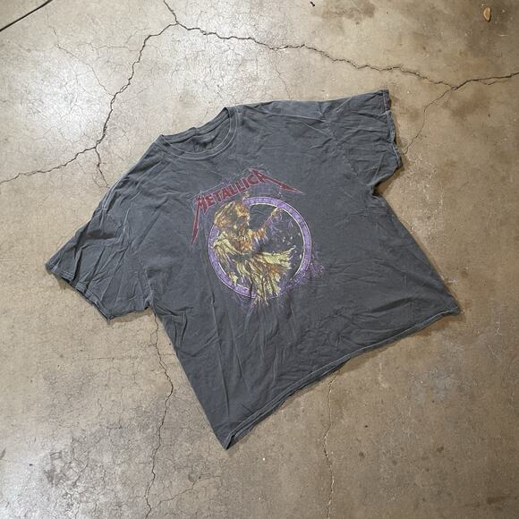 METALLICA AND JUSTICE FOR ALL BAND ROCK GREY TEE SHIRT SIZE XL - Picture 1 of 7